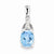 Sterling Silver Diamond and Blue Topaz pendant, Lovely Pendants for Necklace
