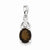 Sterling Silver Diamond and Smokey Quartz pendant, Alluring Pendants for Necklace
