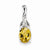 Sterling Silver Diamond and Whiskey Quartz pendant, Appealing Pendants for Necklace