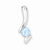 Sterling Silver Blue Topaz Pendant, Adorable Pendants for Necklace