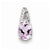 Sterling Silver Diamond & Pink Amethyst Oval pendant, Delightful Pendants for Necklace