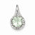 Sterling Silver White Topaz & Green Quartz Circle Pendant, Pendants for Necklace