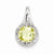 Sterling Silver White Topaz & Lemon Quartz Circle Pendant, Appealing Pendants for Necklace