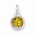 Sterling Silver White Topaz & Whisky Quartz Circle Pendant, Pendants for Necklace