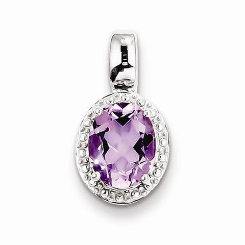 Sterling Silver with Pink Amethyst Pendant, Pendants for Necklace