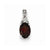 Sterling Silver Diamond & Garnet Oval pendant, Adorable Pendants for Necklace