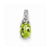 Sterling Silver Diamond & Peridot Oval pendant, Dazzling Pendants for Necklace