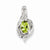 Sterling Silver Diamond & Peridot Oval pendant, Appealing Pendants for Necklace