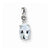 Sterling Silver Rhodium Plated Diamond Aquamarine Oval pendant, Pretty Pendants for Necklace