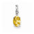 Sterling Silver Rhodium Plated Diamond & Citrine Oval pendant, Lovely Pendants for Necklace