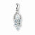 Sterling Silver Diamond & Aquamarine pendant, Charm