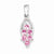 Sterling Silver Diamond & Pink Tourmaline Pendant, Pendants for Necklace