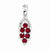 Sterling Silver Diamond & African Ruby Pendant, Pendants for Necklace