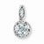 Sterling Silver & Aquamarine Circle Pendant, Pendants for Necklace