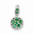 Sterling Silver & Emerald Circle Pendant, Pendants for Necklace