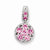 Sterling Silver & Pink Tourmaline Circle Pendant, Pendants for Necklace