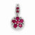 Sterling Silver & African Ruby Circle Pendant, Pendants for Necklace