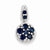 Sterling Silver & Sapphire Circle Pendant, Pendants for Necklace