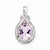 Sterling Silver Diamond Pink Amethyst Pendant, Delightful Pendants for Necklace