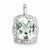 Sterling Silver Diamond Green Quartz Pendant, Fine Pendants for Necklace