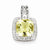Sterling Silver Diamond & Lemon Quartz Pendant, Fine Pendants for Necklace