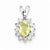 Sterling Silver Diamond & Lemon Quartz Pendant, Gorgeous Pendants for Necklace