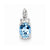 Sterling Silver Diamond & Light Blue Topaz pendant, Charm