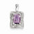 Sterling Silver Diamond & Pink Amethyst pendant, Pretty Pendants for Necklace