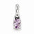 Sterling Silver Diamond & Pink Amethyst pendant, Appealing Pendants for Necklace