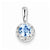 Sterling Silver Diamond Light Swiss Blue pendant, Dazzling Pendants for Necklace