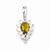 Sterling Silver Diamond Whiskey Quartz pendant, Lovely Pendants for Necklace