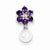 Sterling Silver Freshwater Cultured Pearl Amethyst Diamond pendant, Gorgeous Pendants for Necklace