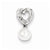 Sterling Silver Freshwater Cultured Pearl Diamond pendant, Charm