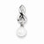 Sterling Silver Freshwater Cultured Pearl Diamond pendant, Delightful Pendants for Necklace
