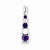 Sterling Silver Amethyst & Diamond Pendant, Fine Pendants for Necklace