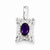 Sterling Silver Amethyst Diamond Pendant, Alluring Pendants for Necklace
