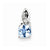 Sterling Silver Light Swiss Blue Topaz Diamond Pendant, Exquisite Pendants for Necklace