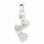 Sterling Silver Graduated CZ Heart Pendant, Pendants for Necklace