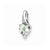 Sterling Silver Green Quartz & Diamond pendant, Dazzling Pendants for Necklace