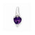 Sterling Silver Amethyst Diamond Pendant, Beautiful Pendants for Necklace