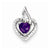 Sterling Silver Amethyst Diamond pendant, Appealing Pendants for Necklace