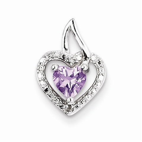 Sterling Silver Pink Amethyst Diamond pendant, Dazzling Pendants for Necklace
