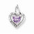 Sterling Silver Pink Amethyst Diamond pendant, Dazzling Pendants for Necklace