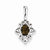 Sterling Silver Smoky Quartz Diamond Pendant, Dazzling Pendants for Necklace