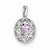Sterling Silver Pink Amethyst Diamond Pendant, Pendants for Necklace
