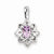 Sterling Silver Pink Amethyst Diamond Pendant, Appealing Pendants for Necklace