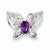 Sterling Silver Amethyst Diamond Pendant, Beautiful Pendants for Necklace