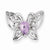 Sterling Silver Pink Amethyst Diamond Pendant, Fine Pendants for Necklace