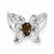 Sterling Silver Smoky Quartz Diamond Pendant, Pendants for Necklace