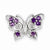 Sterling Silver Amethyst Diamond Pendant, Lovely Pendants for Necklace